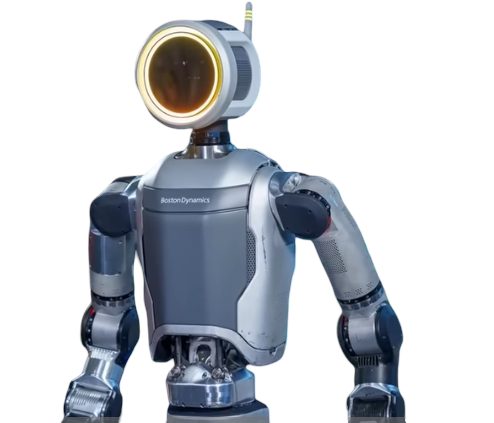 a robot with a large round head